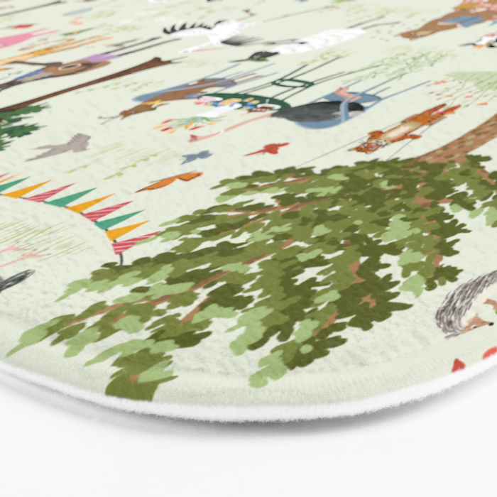 Animals' Garden Party Bath Mat Gallery Image 3