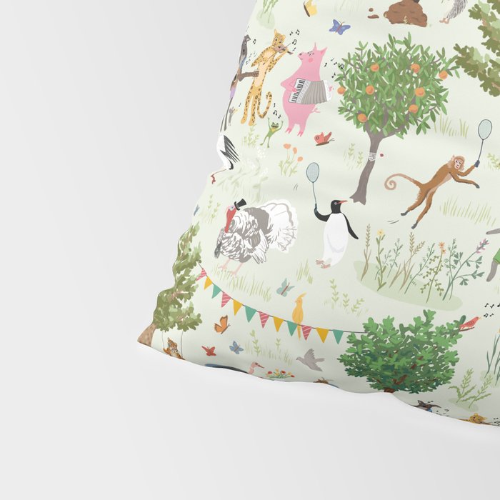 Animals' Garden Party Pillow Sham Gallery Image 4