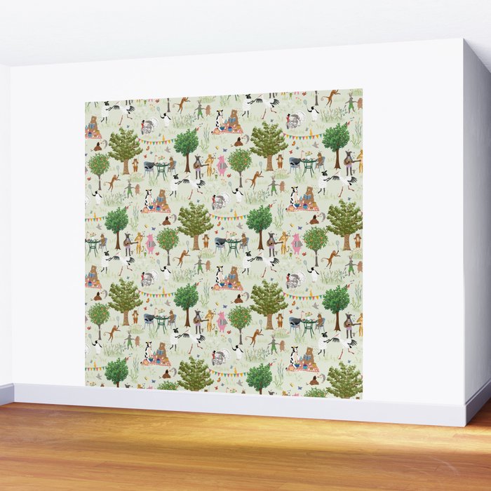 Animals' Garden Party Wall Mural Gallery Image 2
