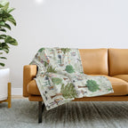 Animals' Garden Party Throw Blanket Gallery Image 1