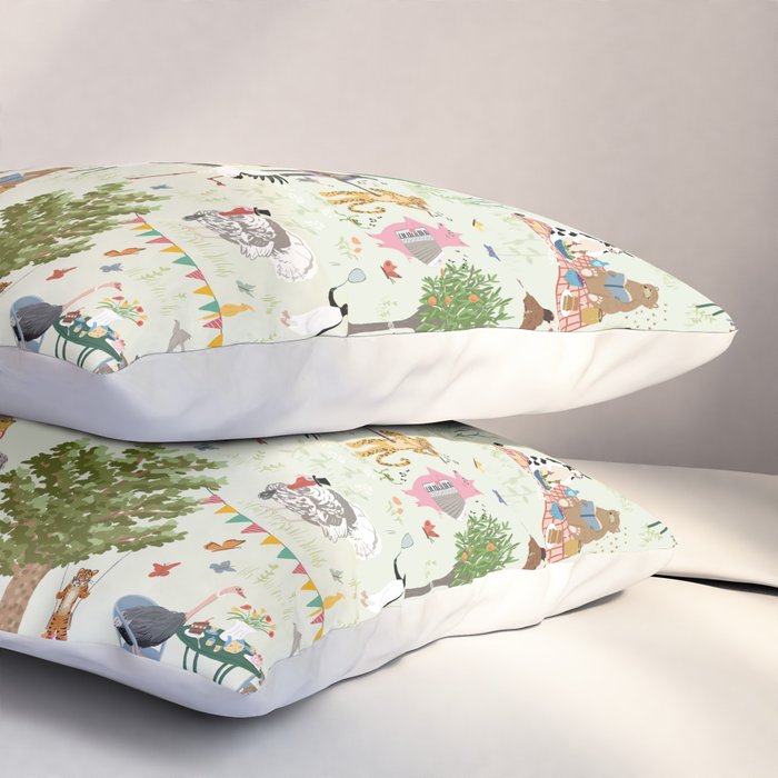 Animals' Garden Party Pillow Sham Gallery Image 3