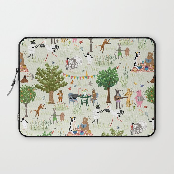 Animals' Garden Party Laptop Sleeve Gallery Image 1