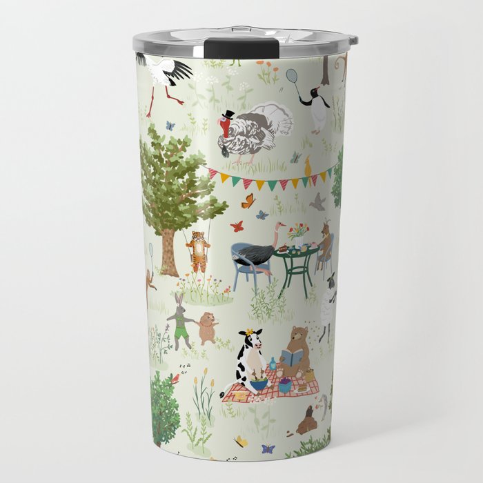 Animals' Garden Party Travel Mug Gallery Image 1