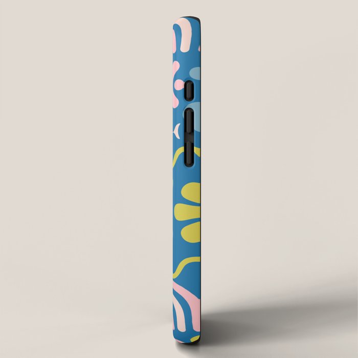 Cute Miscellany Cheerful Whimsical Pattern Blue Pink Chartreuse iPhone Case Gallery Image 2
