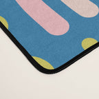 Cute Miscellany Cheerful Whimsical Pattern Blue Pink Chartreuse Desk Mat Gallery Image 4