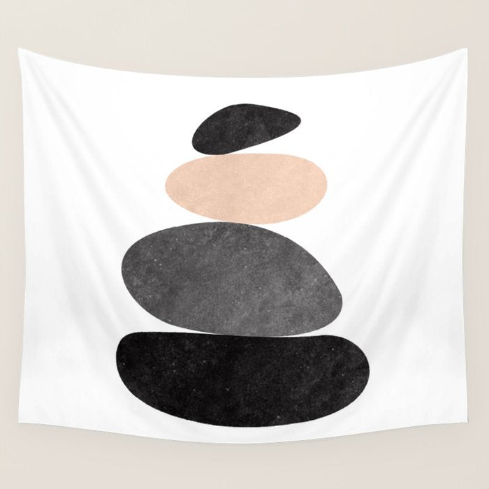 Peaceful, Zen, Balance, Geometric Art Wall Tapestry Gallery Image 1