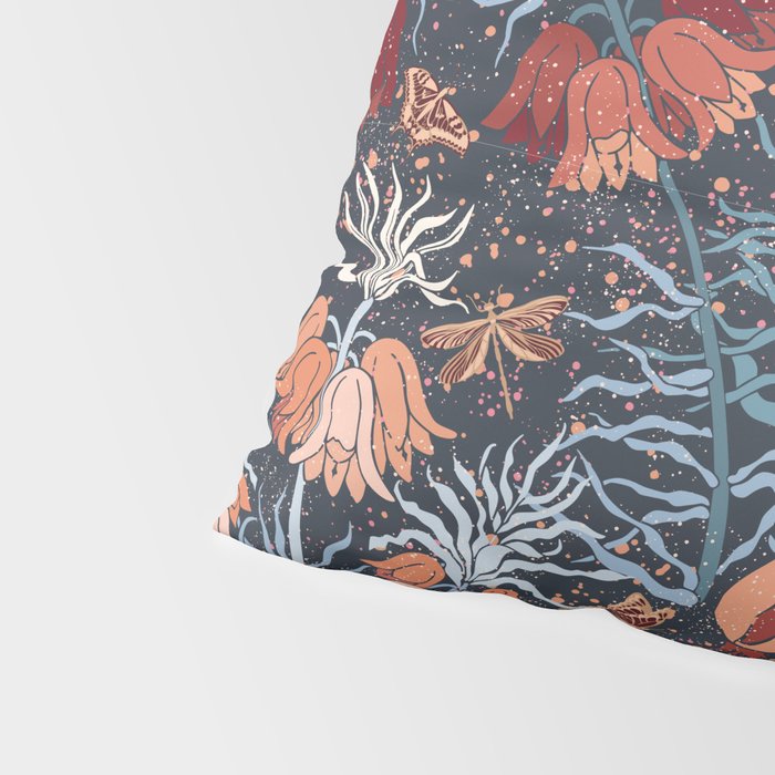 Poisonous flowers blue Damask Pillow Sham Gallery Image 4