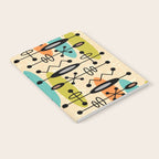 Retro 1950s Style Mid Century Modern Atomic Design 271 Googie Orange Blue and Green Notebook Gallery Image 2
