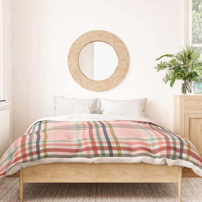 Modern Pastel Grid B Duvet Cover Gallery Image 3