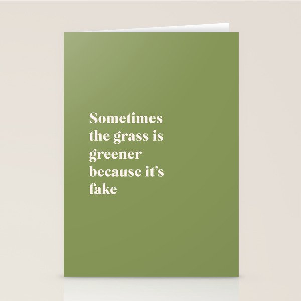 Grass is Greener Stationery Card Gallery Image 1