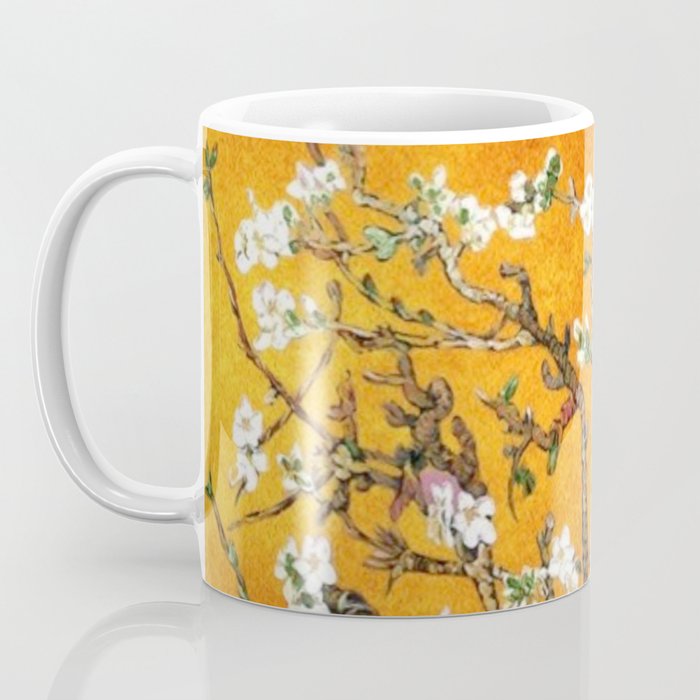 Vincent van Gogh Blossoming Almond Tree (Almond Blossoms) Orange Sky Coffee Mug Gallery Image 3