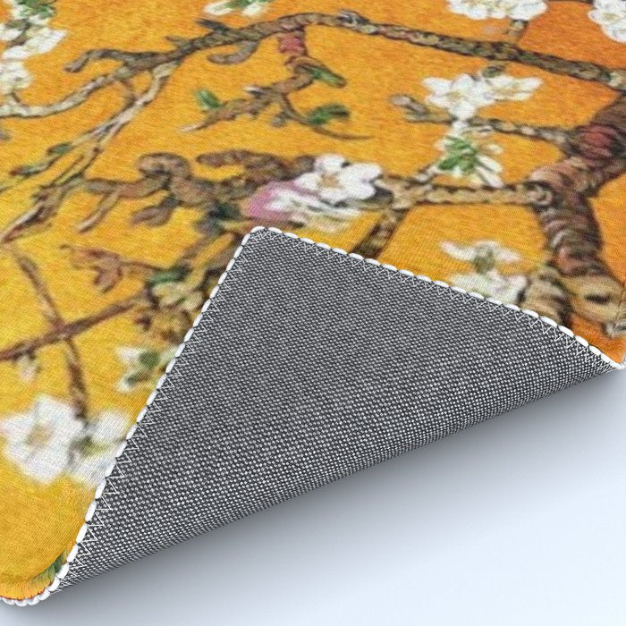 Vincent van Gogh Blossoming Almond Tree (Almond Blossoms) Orange Sky Rug Gallery Image 4