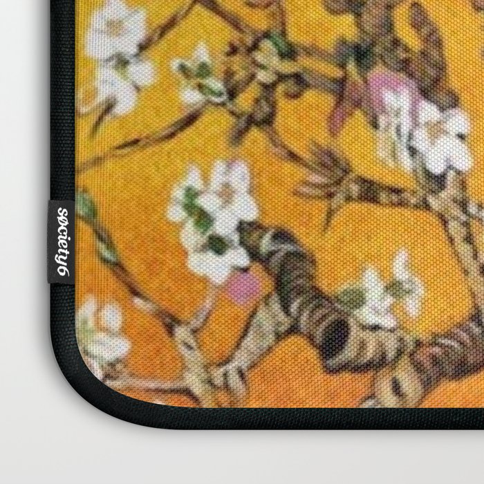 Vincent van Gogh Blossoming Almond Tree (Almond Blossoms) Orange Sky Laptop Sleeve Gallery Image 3