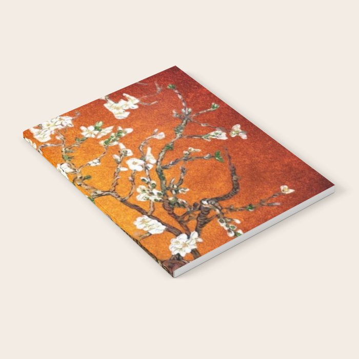 Vincent van Gogh Blossoming Almond Tree (Almond Blossoms) Orange Sky Notebook Gallery Image 2
