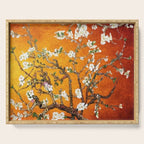 Vincent van Gogh Blossoming Almond Tree (Almond Blossoms) Orange Sky Serving Tray Gallery Image 1