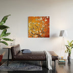 Vincent van Gogh Blossoming Almond Tree (Almond Blossoms) Orange Sky Wood Wall Art Gallery Image 2