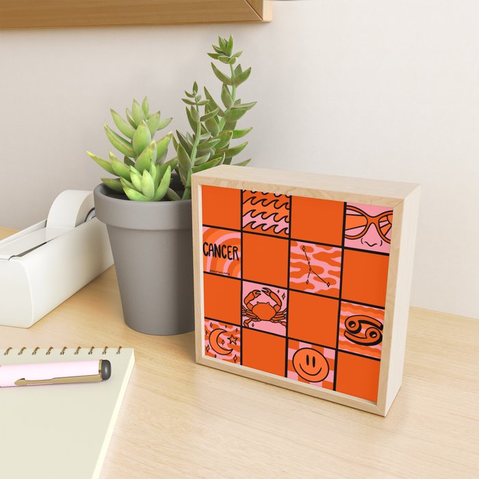 Cancer Checkered Print Mini Art Print Gallery Image 2
