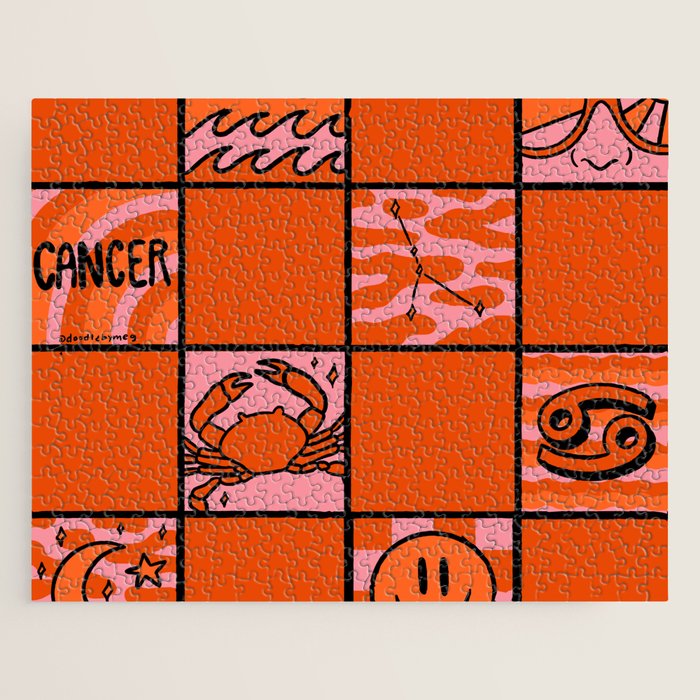 Cancer Checkered Print Jigsaw Puzzle Gallery Image 1