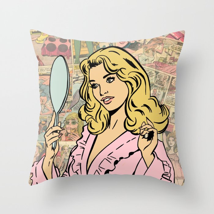 ready in a min color Throw Pillow Gallery Image 1