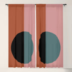 Color Block Abstract V Window Curtain Gallery Image 5