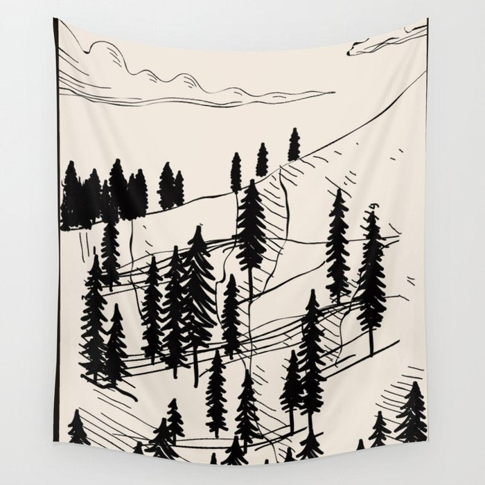 Mountain Forest Wall Tapestry Gallery Image 4