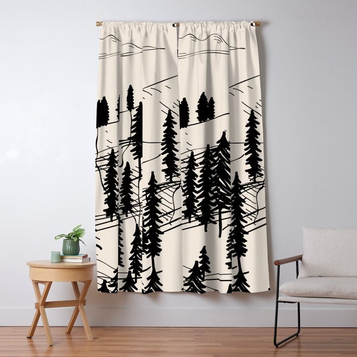 Mountain Forest Window Curtain Gallery Image 5