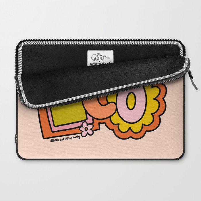 Leo Doodle Letters Laptop Sleeve Gallery Image 2