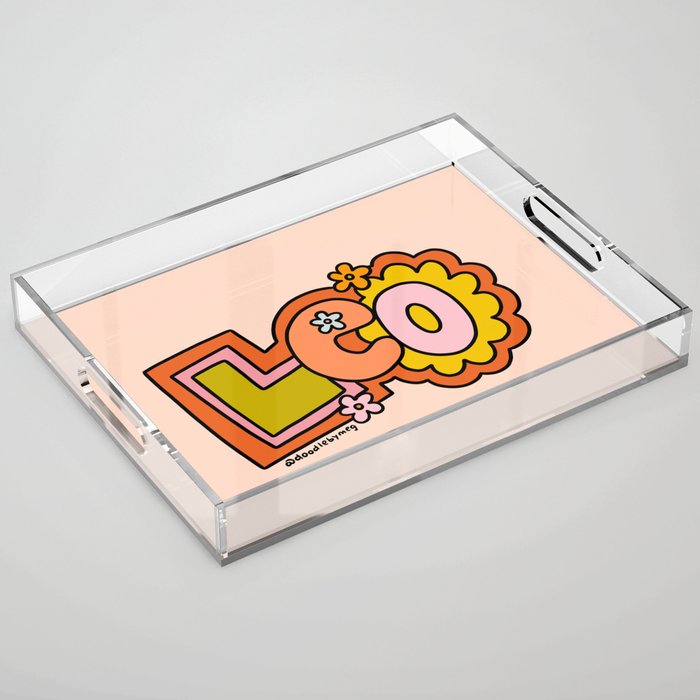 Leo Doodle Letters Acrylic Tray Gallery Image 1