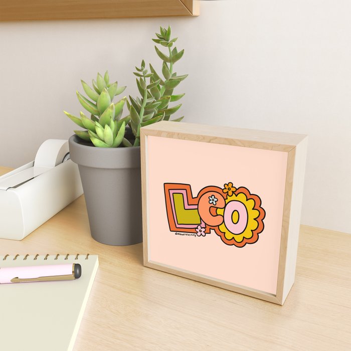 Leo Doodle Letters Mini Art Print Gallery Image 2