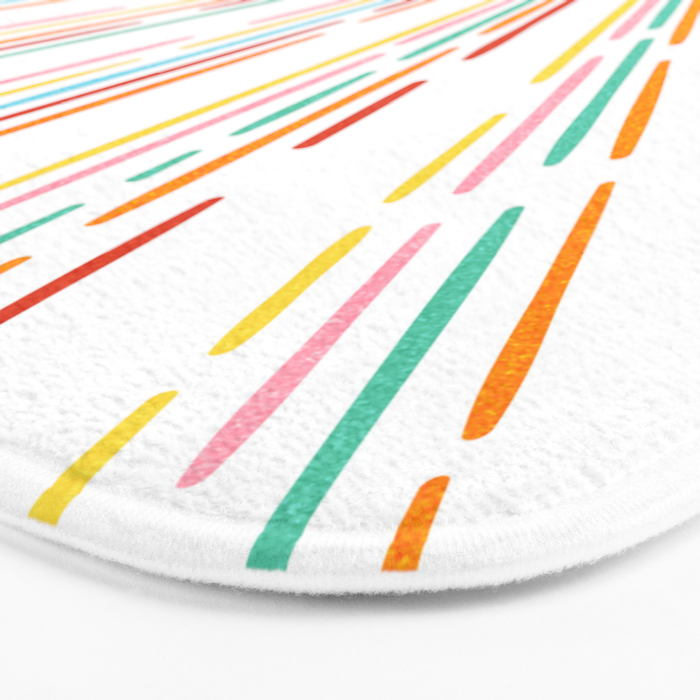 Retro Sunburst: Rainbow Edition Bath Mat Gallery Image 3
