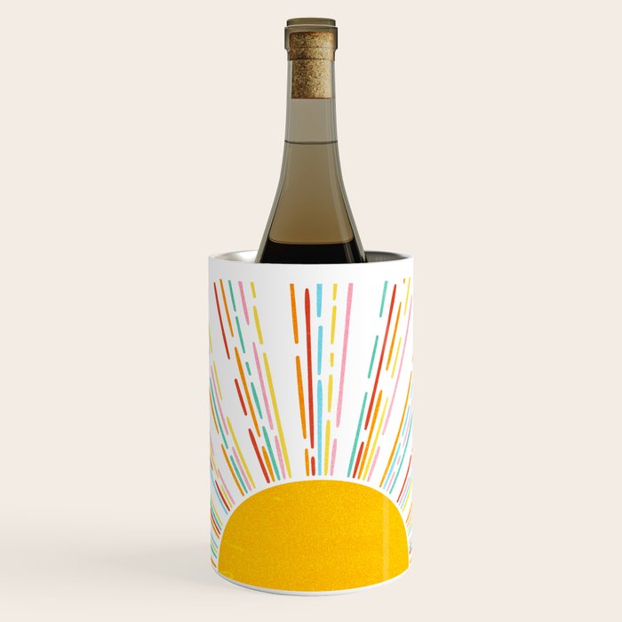 Retro Sunburst: Rainbow Edition Wine Chiller Gallery Image 1