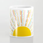 Retro Sunburst: Rainbow Edition Coffee Mug Gallery Image 4
