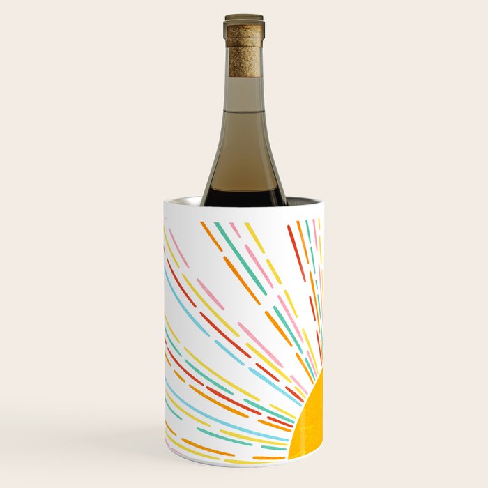 Retro Sunburst: Rainbow Edition Wine Chiller Gallery Image 2