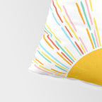 Retro Sunburst: Rainbow Edition Pillow Sham Gallery Image 4