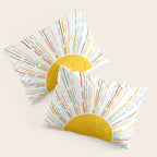 Retro Sunburst: Rainbow Edition Pillow Sham Gallery Image 3