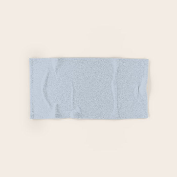 Light Periwinkle pale pastel shade of dried blue flower solid color modern abstract pattern  Bath Towel Gallery Image 1