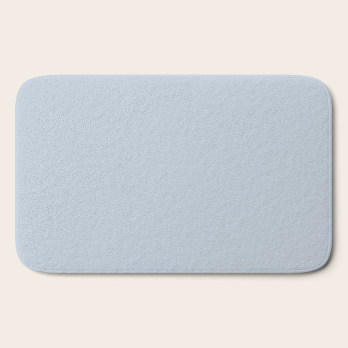 Light Periwinkle pale pastel shade of dried blue flower solid color modern abstract pattern  Bath Mat Gallery Image 2