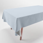 Light Periwinkle pale pastel shade of dried blue flower solid color modern abstract pattern  Tablecloth Gallery Image 1