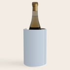Light Periwinkle pale pastel shade of dried blue flower solid color modern abstract pattern  Wine Chiller Gallery Image 1