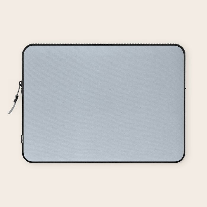Light Periwinkle pale pastel shade of dried blue flower solid color modern abstract pattern  Laptop Sleeve Gallery Image 1