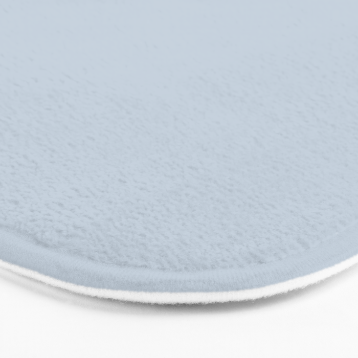 Light Periwinkle pale pastel shade of dried blue flower solid color modern abstract pattern  Bath Mat Gallery Image 3