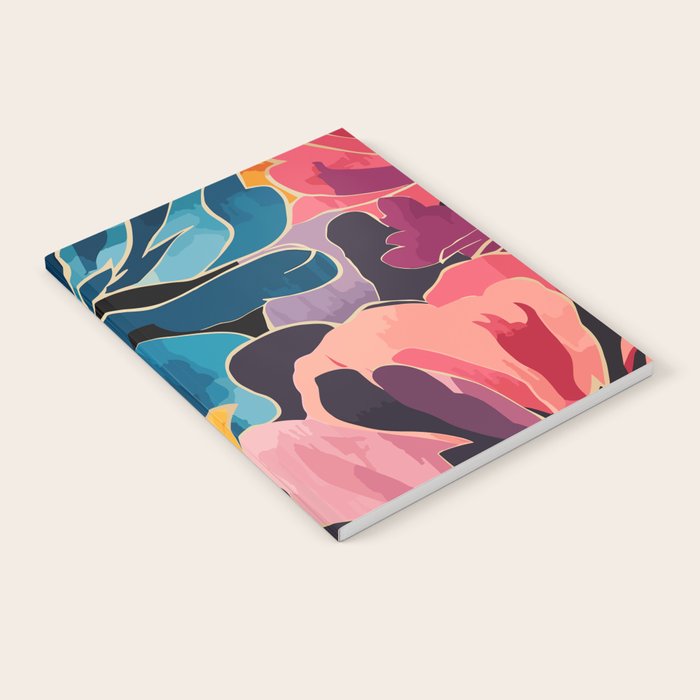 Colorful Pink and Blue Decorative Floral Notebook Gallery Image 2