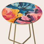 Colorful Pink and Blue Decorative Floral Side Table Gallery Image 2