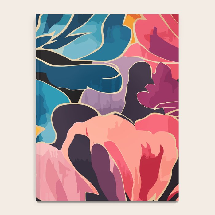 Colorful Pink and Blue Decorative Floral Notebook Gallery Image 4