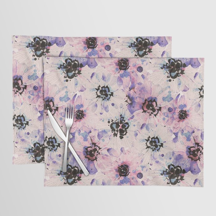 Abstract flowered paint modern Placemat Gallery Image 1