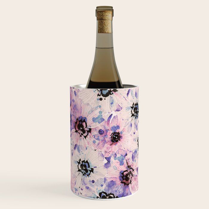 Abstract flowered paint modern Wine Chiller Gallery Image 2