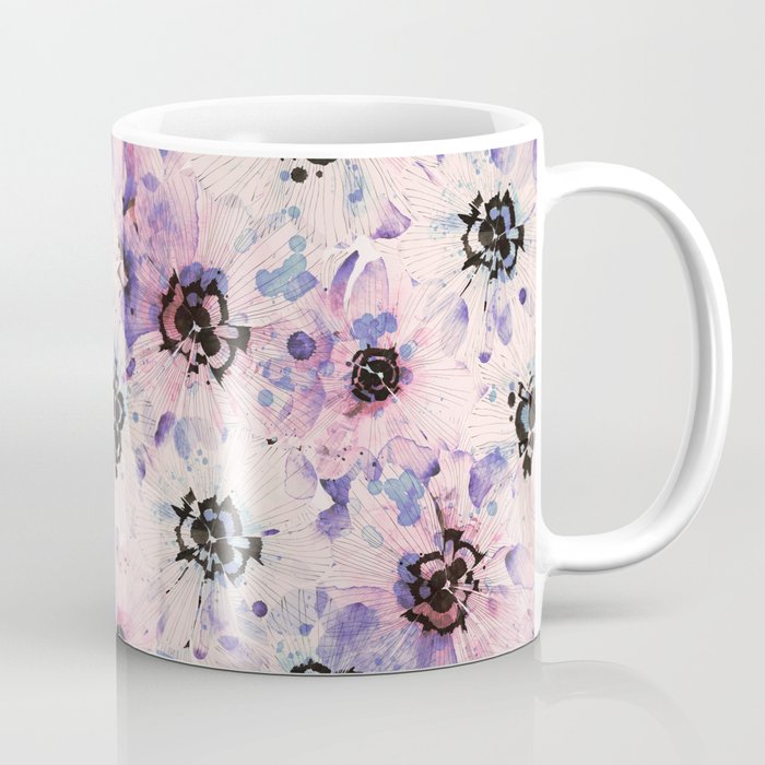 Abstract flowered paint modern Coffee Mug Gallery Image 1