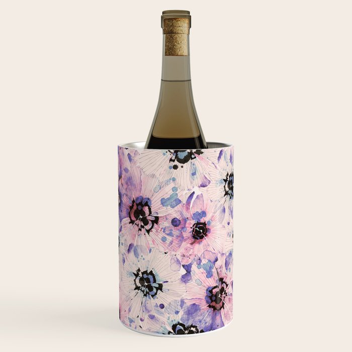 Abstract flowered paint modern Wine Chiller Gallery Image 3
