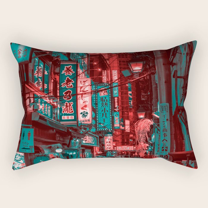 Anime Japan Street Rectangular Pillow Gallery Image 2