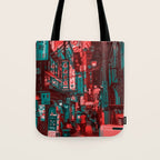 Anime Japan Street Tote Bag Gallery Image 1